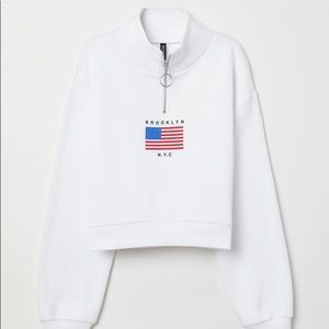 White Half-zip Sweater